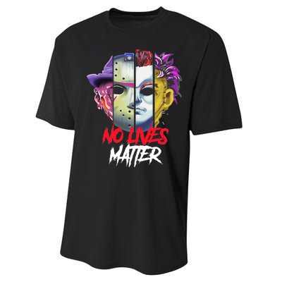 Horror Villains No Lives Matter Performance Sprint T-Shirt