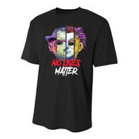 Horror Villains No Lives Matter Youth Performance Sprint T-Shirt