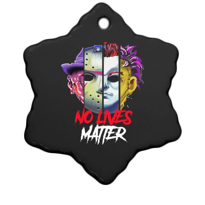 Horror Villains No Lives Matter Ceramic Star Ornament