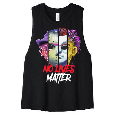 Horror Villains No Lives Matter Women's Racerback Cropped Tank