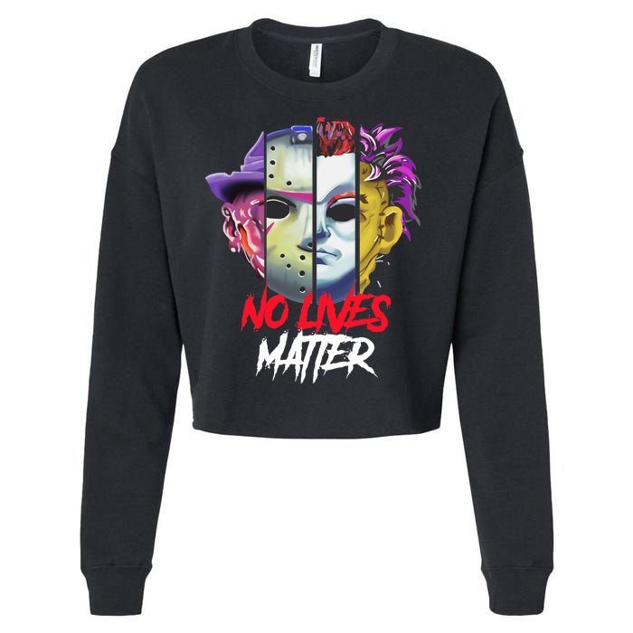 Horror Villains No Lives Matter Cropped Pullover Crew