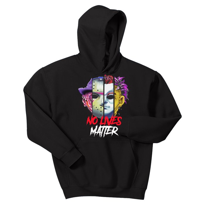 Horror Villains No Lives Matter Kids Hoodie