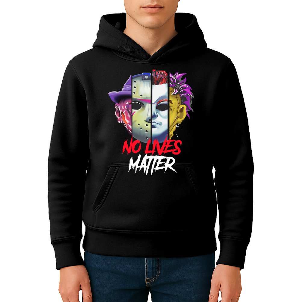 Horror Villains No Lives Matter Kids Hoodie