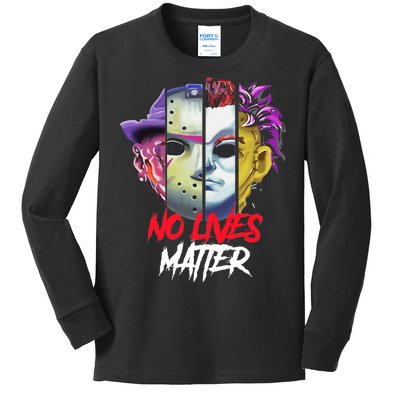 Horror Villains No Lives Matter Kids Long Sleeve Shirt