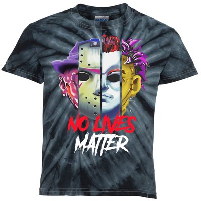 Horror Villains No Lives Matter Kids Tie-Dye T-Shirt