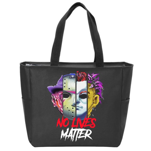 Horror Villains No Lives Matter Zip Tote Bag