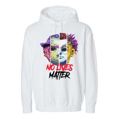 Horror Villains No Lives Matter Garment-Dyed Fleece Hoodie