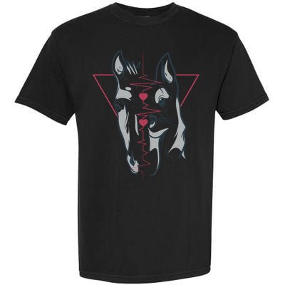Horse And Dog Heartbeat Garment-Dyed Heavyweight T-Shirt