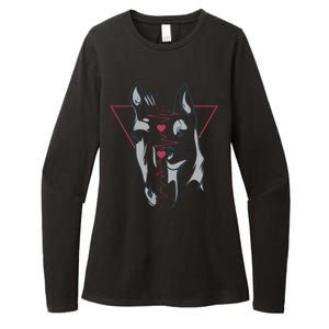 Horse And Dog Heartbeat Womens CVC Long Sleeve Shirt