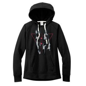 Horse And Dog Heartbeat Women's Fleece Hoodie