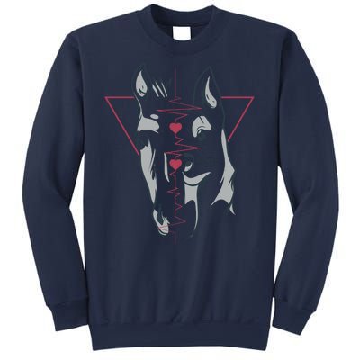 Horse And Dog Heartbeat Sweatshirt