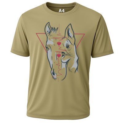 Horse And Dog Heartbeat Performance Shirt