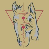 Horse And Dog Heartbeat Hoodie