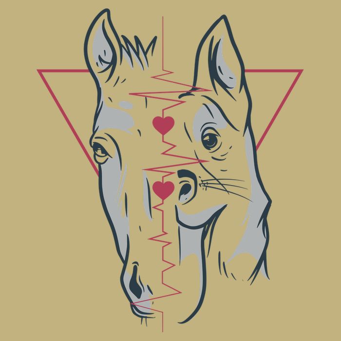 Horse And Dog Heartbeat Hoodie