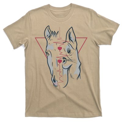 Horse And Dog Heartbeat T-Shirt