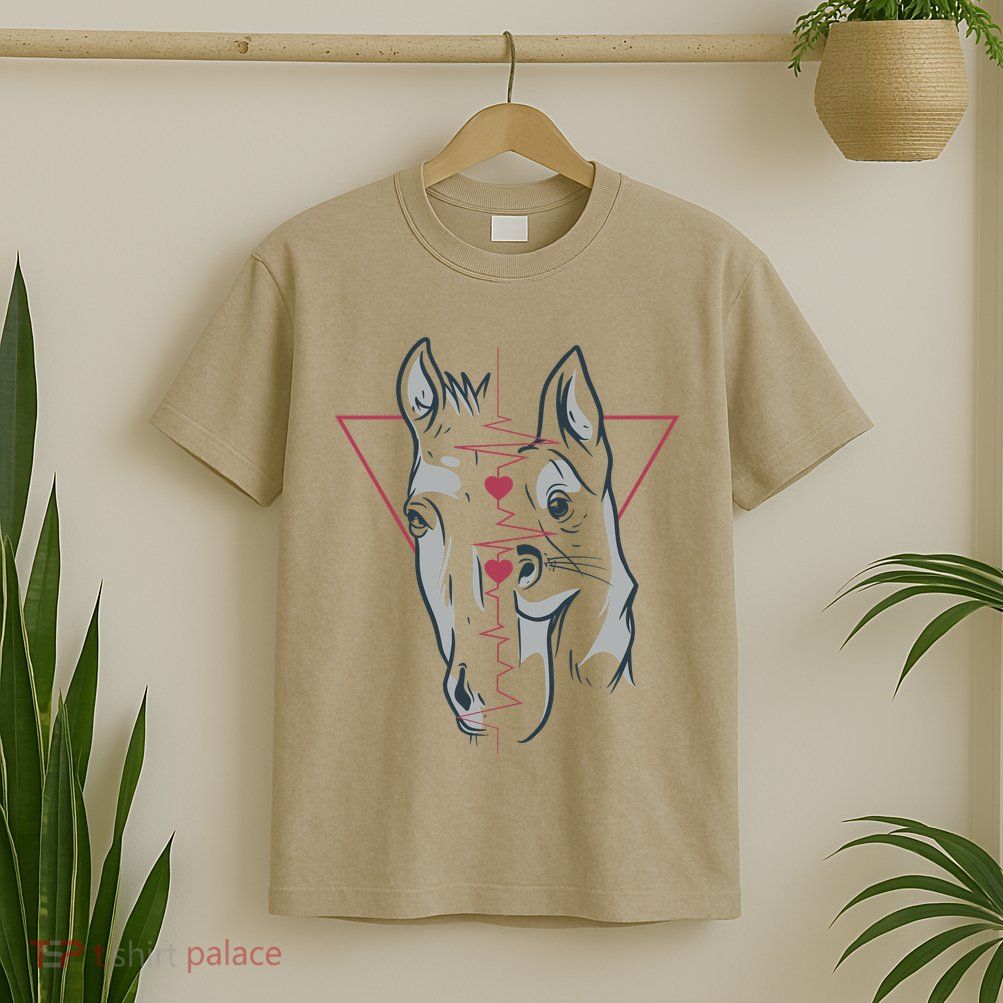 Horse And Dog Heartbeat T-Shirt