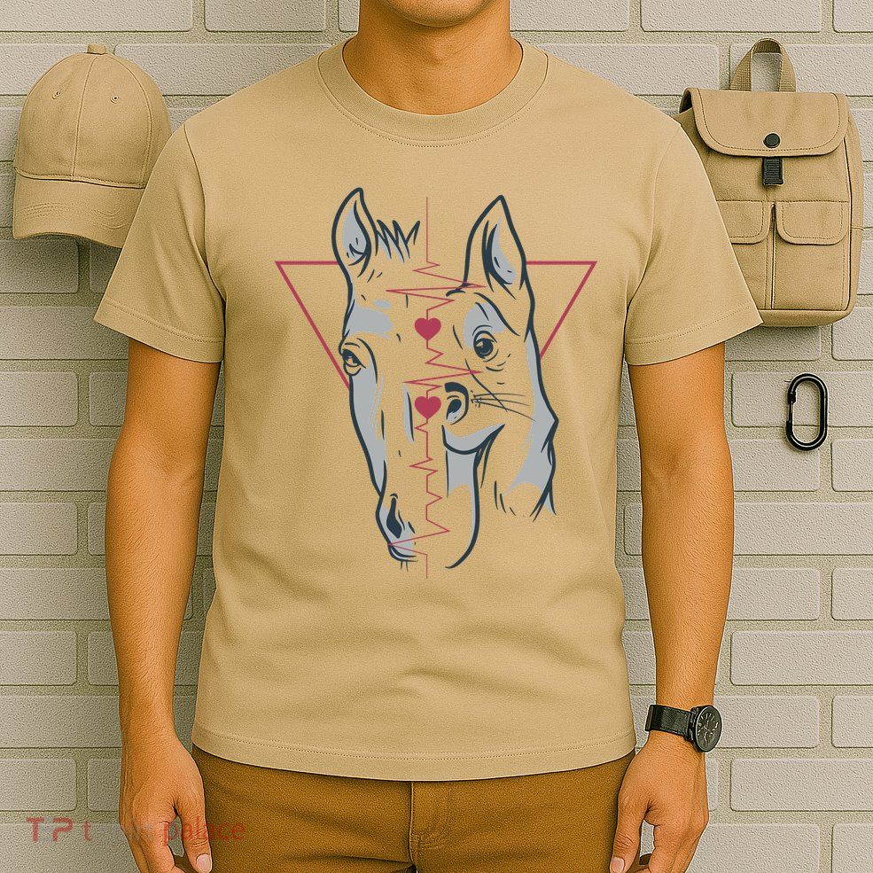 Horse And Dog Heartbeat T-Shirt