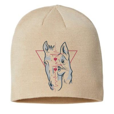 Horse And Dog Heartbeat Sustainable Beanie