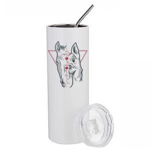 Horse And Dog Heartbeat Stainless Steel Tumbler