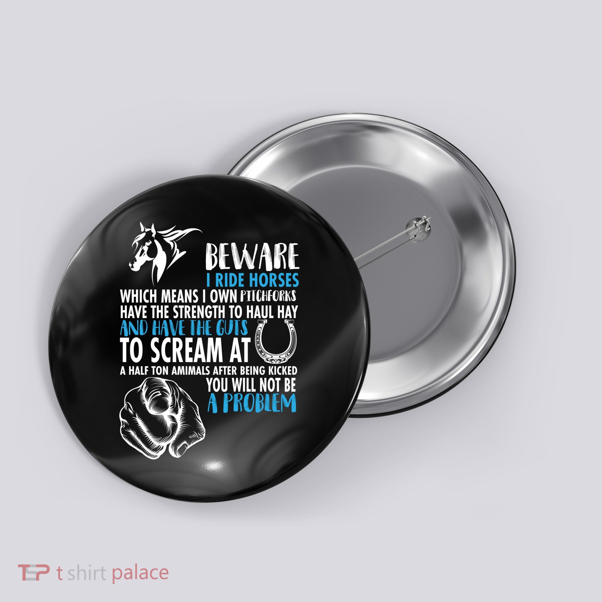 Horse Back Rider Button
