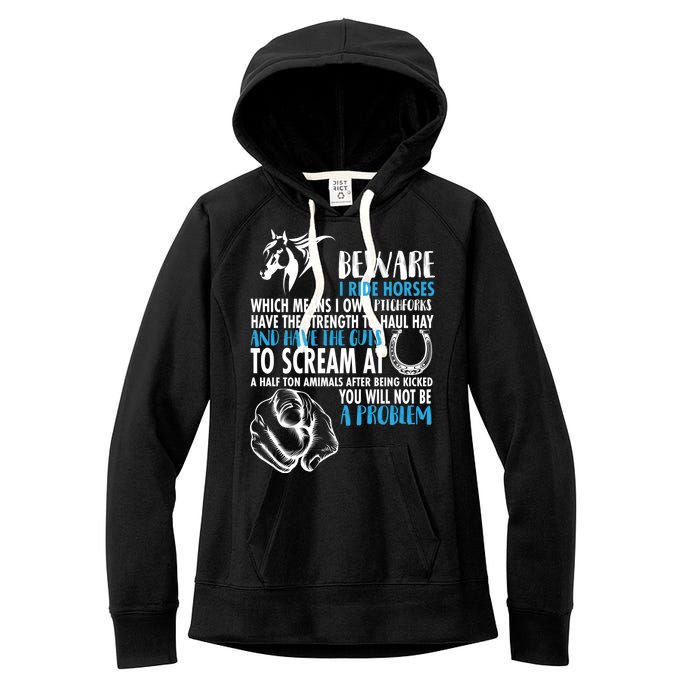 Horse Back Rider Women's Fleece Hoodie