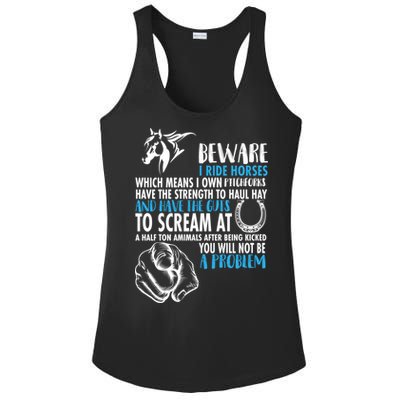 Horse Back Rider Ladies PosiCharge Competitor Racerback Tank