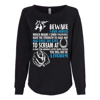 Horse Back Rider Womens California Wash Sweatshirt