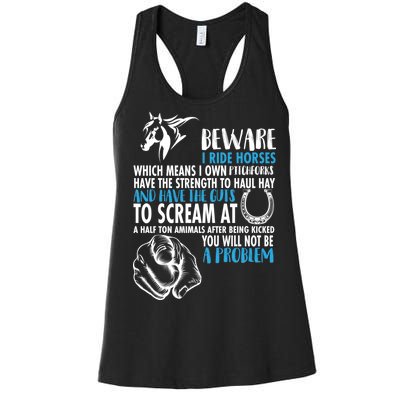 Horse Back Rider Women's Racerback Tank