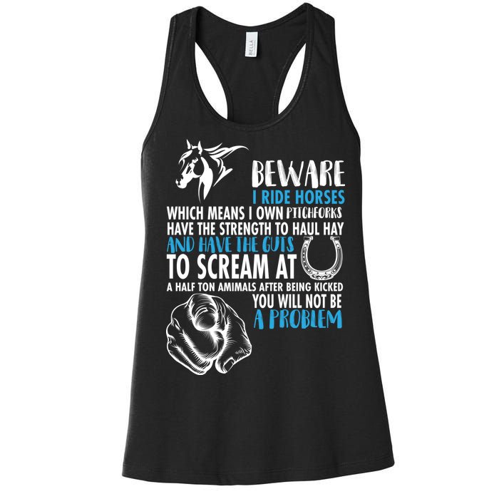 Horse Back Rider Women's Racerback Tank