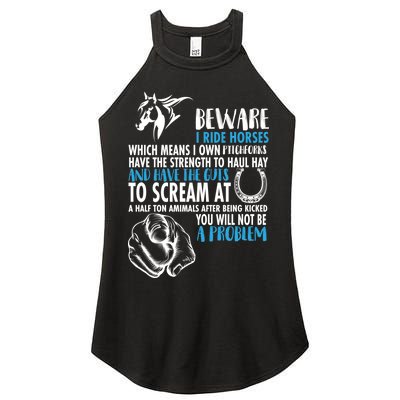 Horse Back Rider Women's Perfect Tri Rocker Tank