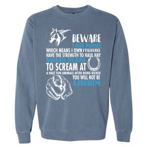 Horse Back Rider Garment-Dyed Sweatshirt