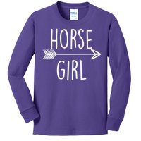 Horse Girl Kids Long Sleeve Shirt