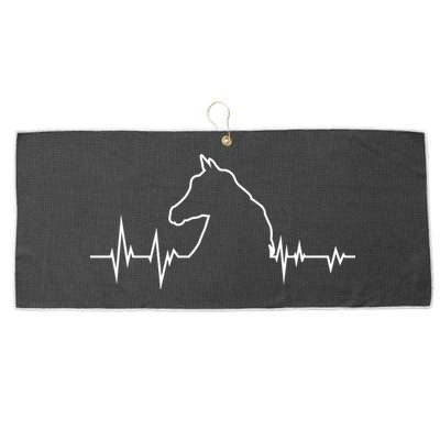 Horse Heart Beat Large Microfiber Waffle Golf Towel