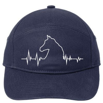 Horse Heart Beat 7-Panel Snapback Hat