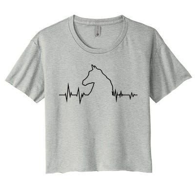 Horse Heart Beat Women's Crop Top Tee