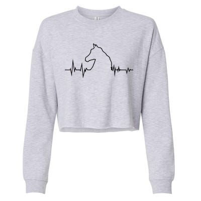 Horse Heart Beat Cropped Pullover Crew