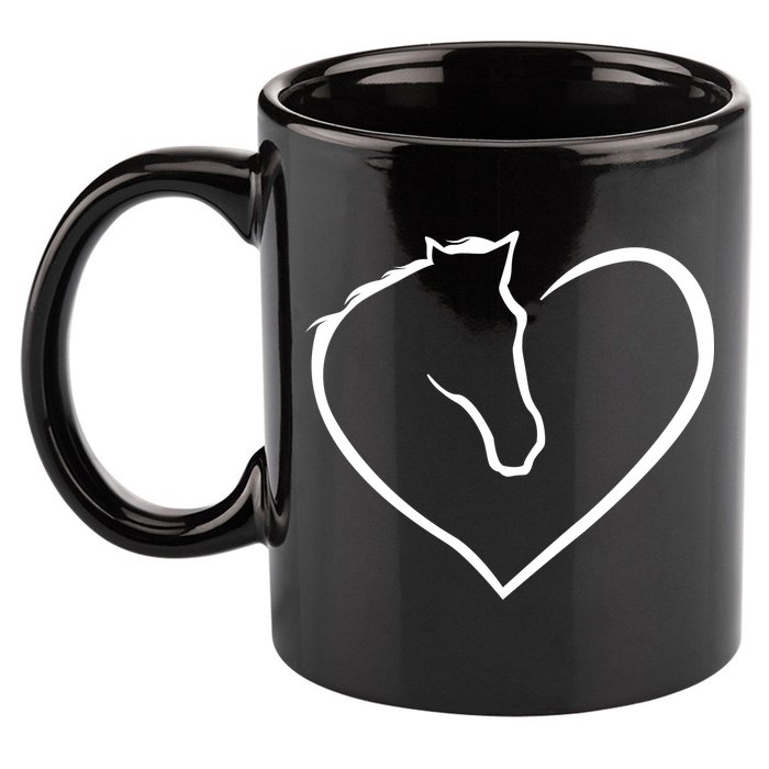 Horse Heart Logo 11oz C Handle Ceramic Mug