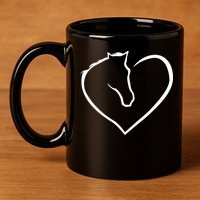 Horse Heart Logo 11oz C Handle Ceramic Mug