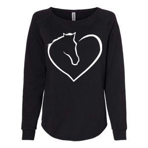 Horse Heart Logo Womens California Wash Sweatshirt