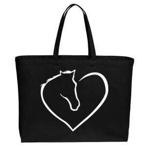 Horse Heart Logo Cotton Canvas Jumbo Tote