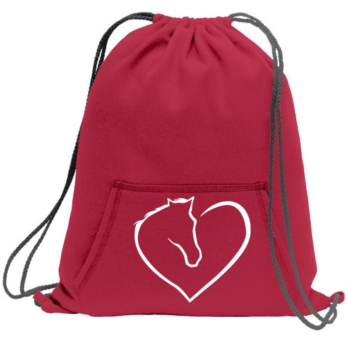 Horse Heart Logo Sweatshirt Cinch Pack Bag