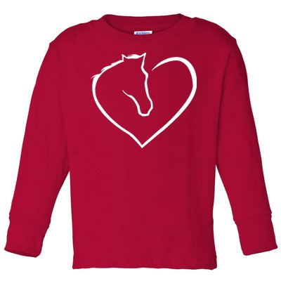 Horse Heart Logo Toddler Long Sleeve Shirt