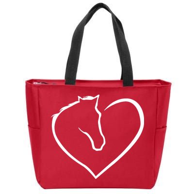 Horse Heart Logo Zip Tote Bag