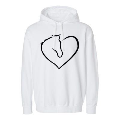 Horse Heart Logo Garment-Dyed Fleece Hoodie