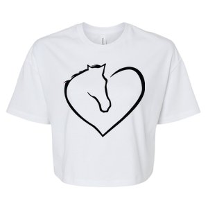 Horse Heart Logo Bella+Canvas Jersey Crop Tee