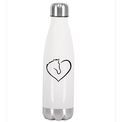 Horse Heart Logo Stainless Steel Insulated Water Bottle