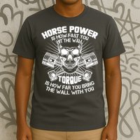 Horse Power Torque Skull T-Shirt