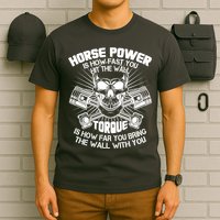 Horse Power Torque Skull T-Shirt