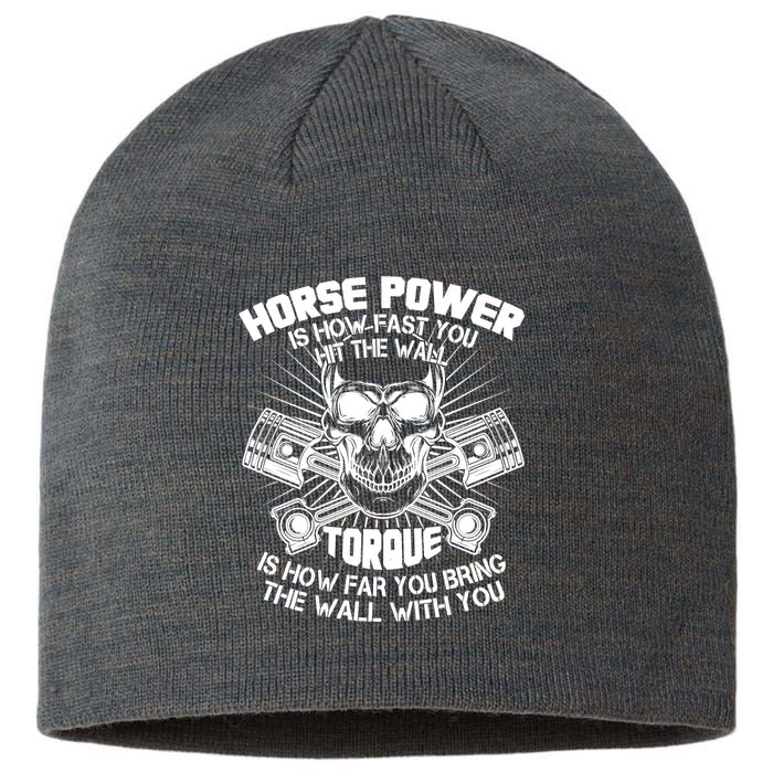 Horse Power Torque Skull Sustainable Beanie