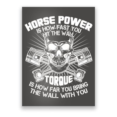 Horse Power Torque Skull Poster